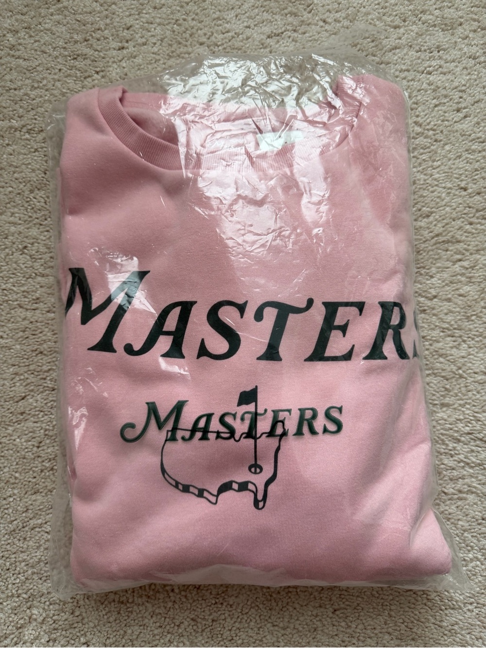 New 2026 Authentic pink Masters crew neck long sleeve sweatshirt XL